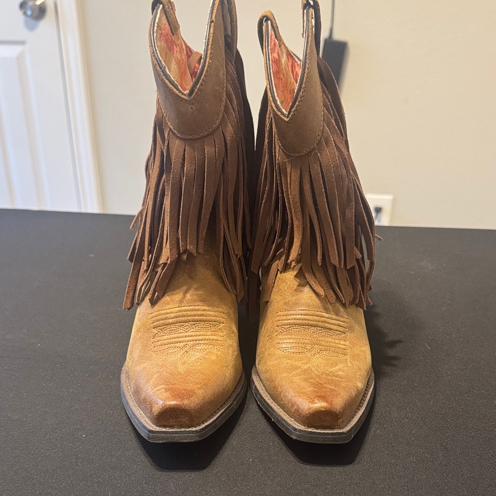 Ariat Brown Fringe Western Boots